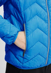 Fransa Outdoors Quilted Short Jacket, Azure Blue