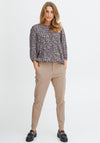 Fransa Carrie Mid Waist Trousers, Camel