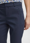 Fransa Carrie Mid Waist Trousers, Navy