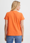 Fransa Round Neck T-Shirt, Orangeade