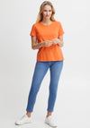 Fransa Round Neck T-Shirt, Orangeade