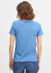 Fransa Round Neck T-Shirt, Powder Blue