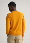 Gant Classic Cotton Crew Neck Sweater, Dark Mustard Orange