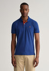 Gant Contrast Pique Collar Polo Shirt, Deep Blue