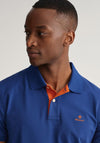 Gant Contrast Pique Collar Polo Shirt, Deep Blue