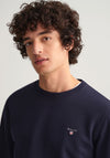 Gant Original Crew Neck Sweater, Evening Blue