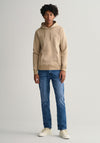 Gant Original Logo Hoodie, Concrete Beige