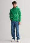 Gant Original Logo Hoodie, Mid Green