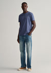 Gant Original Logo T-Shirt, Dark Jeansblue Melange