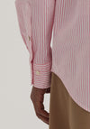 Gant Oxford Banker Stripe Sleeve Shirt, Light Pink