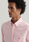 Gant Oxford Banker Stripe Sleeve Shirt, Light Pink