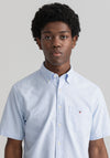 Gant Oxford Short Sleeve Shirt, Capri Blue