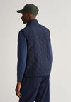 Gant Quilted Windcheater Gilet, Evening Blue