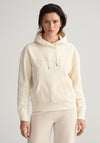 Gant Womens Tonal Hoodie, Cream