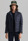 Gant Womens Light Down Short Jacket, Evening Blue