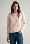 Gant Tonal Crew Neck Sweatshirt, Silver Peony