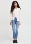 Ichi Abstract Stripe Blazer, Cloud Dancer