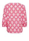 Ichi Tie Neck Printed Blouse, Pink