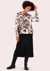 Masai Balloon Sleeve Print Top, Paprika Multi