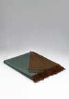 McNutt of Donegal Lambswool Reversible Throw, Dark Sage