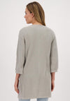 Monari Honeycomb Knit Open Cardigan, Sage