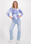 Monari Floral Knit Jumper, Blue & White