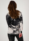 Monari Rhinestone Acid Print Knit Jumper, Black & Beige