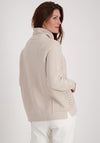 Monari Rhinestone Cowl Neck Jumper, Beige