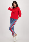 Monari Cowl Neck Sweatshirt, Red