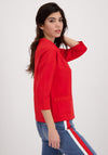 Monari Cowl Neck Sweatshirt, Red