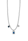 Absolute Halo Pendant Beaded Necklace, Silver