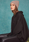 Naya Oversize Full Zip Hoodie, Black