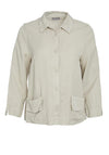 Naya Folded Pocket Short Jacket, Stone