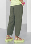 Naya Linen Look Casual Trousers, Khaki