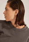 Pilgrim April Large Hoop Earrings, Silver