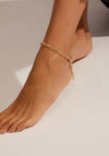 Pilgrim Live Asymmetrical Ankle Bracelet, Gold