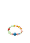 Pilgrim Smile Pastel Beaded Bracelet, Green Multi