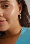 Pilgrim Be Crystal Hoop Earrings, Silver