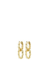 Pilgrim Reflect Wave Link Hoop Earrings, Gold