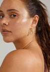 Pilgrim Reflect Wave Link Hoop Earrings, Gold