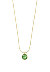 Pilgrim Callie Crystal Necklace, Gold & Green