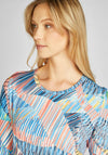 Rabe Wavy Stripe Print T-Shirt, Blue Multi