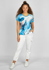 Rabe Abstract Blur Print T-Shirt, Blue Multi