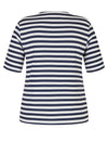 Rabe Notch Neck Stripe T-Shirt, Navy