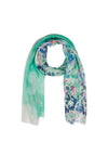 Rabe Floral Scarf, Pistachio Green Multi