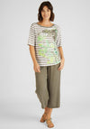 Rabe Palm Tree Striped T-Shirt, Khaki Multi