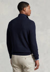 Ralph Lauren Textured Half Zip Jumper, Navy