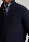 Ralph Lauren Textured Half Zip Jumper, Navy