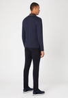 Remus Uomo Long Sleeve Pique Polo Shirt, Navy