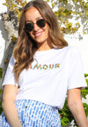 Rant & Rave Lauren Embroidered T-Shirt, Optic White